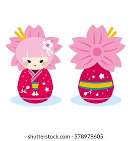 Japan doll-Vector illustration