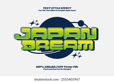 Japan Dream Editable text Effect y2k style