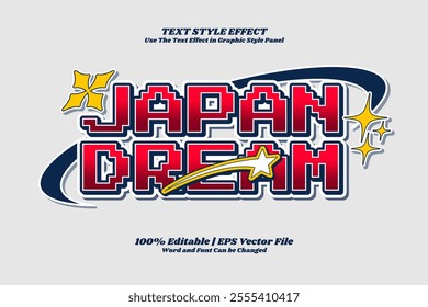 Japan Dream Editable text Effect y2k style