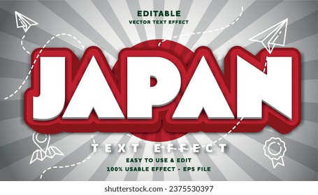 japan editable text effect with modern and simple style