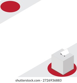 Vetor de Modelo Quadrado da Caixa de Eleição do Japão