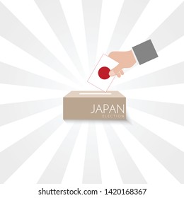 Japan Elections Vote Box Vector 