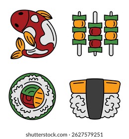 Japan Element with Vector Illustration