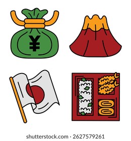 Japan Element with Vector Illustration