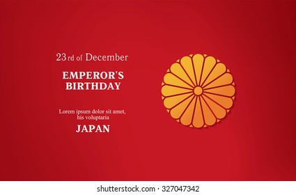 Japan. Emperor's Birthday. 23rd of December