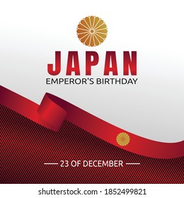 Japan Emperor's Birthday Vector Illustration. Suitable for greeting card poster and banner