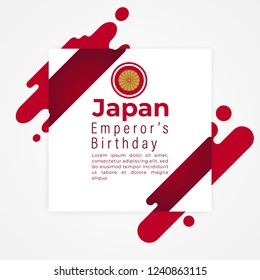 Japan Emperor's Birthday Vector Template Design Illustration