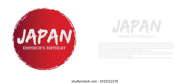 Japan Emperor's Day vector illustration.