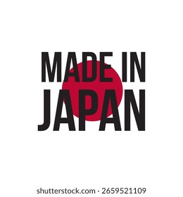 Japan Export Stamp - Red Sun Made in Japan Icon Label