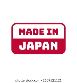 Japan Export Stamp - Red Sun Made in Japan Icon Label