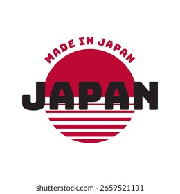 Japan Export Stamp – Red Sun Made in Japan Icon Label