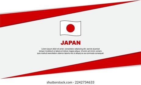 Japan Flag Abstract Background Design Template. Japan Independence Day Banner Cartoon Vector Illustration. Japan Design