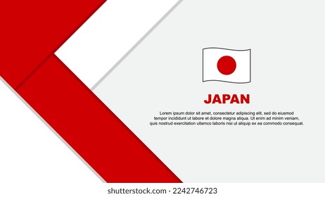 Japan Flag Abstract Background Design Template. Japan Independence Day Banner Cartoon Vector Illustration. Japan Illustration