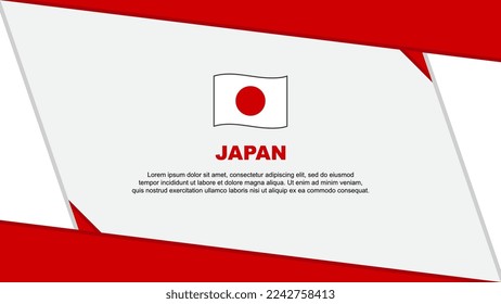 Japan Flag Abstract Background Design Template. Japan Independence Day Banner Cartoon Vector Illustration. Japan Independence Day