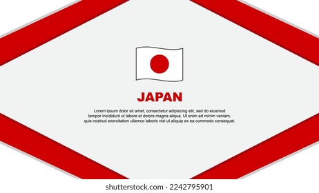 Japan Flag Abstract Background Design Template. Japan Independence Day Banner Cartoon Vector Illustration. Japan Template