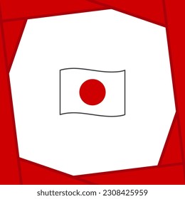 Japan Flag Abstract Background Design Template. Japan Independence Day Banner Social Media Post. Japan Banner