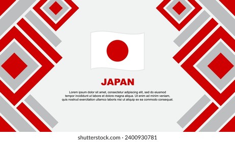 Plantilla de diseño de fondo de resumen de bandera de Japón. Ilustración de vectores de papel tapiz del Día de la Independencia de Japón. Japón