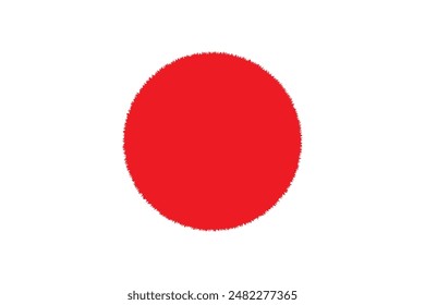  Bandera de Japón de color abstracto. Líneas duras, estilo pintado. Country, viajes, turismo, gobierno, nación, cultura japonesa