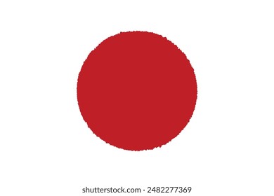  Bandera de Japón de color abstracto. Líneas duras, estilo pintado. Country, viajes, turismo, gobierno, nación, cultura japonesa