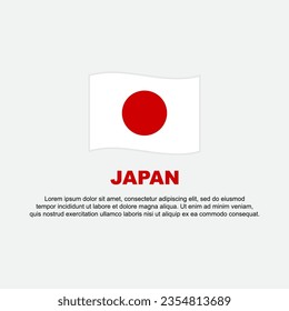 Plantilla de diseño de fondo de la bandera de Japón. Afiche del Día de la Independencia de Japón en medios sociales. Antecedentes de Japón