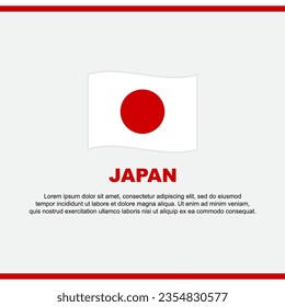 Japan Flag Background Design Template. Japan Independence Day Banner Social Media Post. Japan Design
