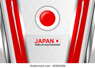 japan flag backgrounds modern design, vector illustration