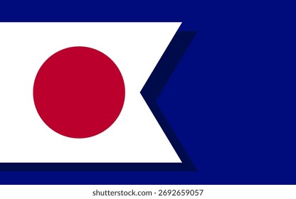 Banner-Vektorgrafik der japanischen Flagge
Vektorbanner mit Flagge