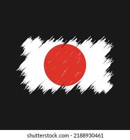 Japan Flag Brush. National Flag