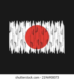 Japan Flag Brush. National Flag