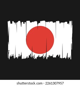 Vector de pincel de bandera de Japón