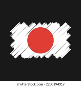 Japan Flag Brush Vektor Illustration