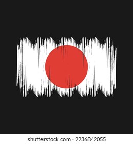 Japan Flag Brush Vector Illustration