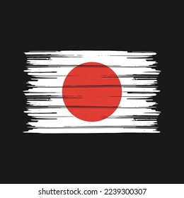 Japan Flag Brush Vektor Illustration