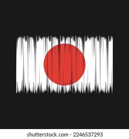 Japan Flag Brush Vector Illustration