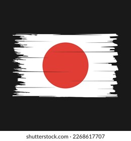 Japan Flag Brush Vector Illustration