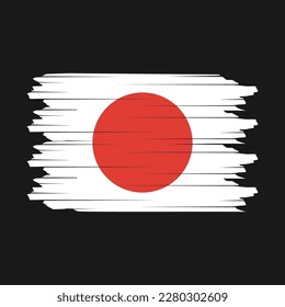 Japan Flag Brush Vektor Illustration