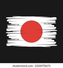 Japan Flag Brush Vektor Illustration