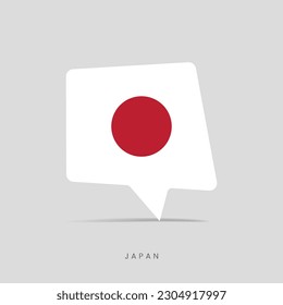 Japan flag bubble chat icon