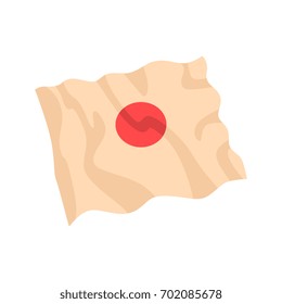 Japan flag cartoon vector Illustration