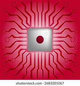 Vector de microchip de Tablero de bandera de Japón