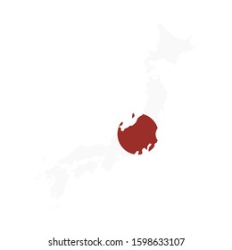 Japan Flag country of Asia, Asian map illustration, vector isolated on white background