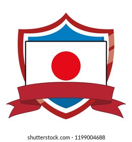 Japan flag emblem