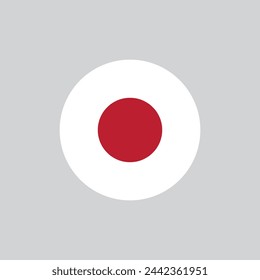 Japan-Flagge flaches Vektor-Symbol