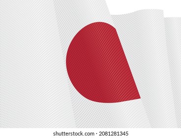 japan flag fluttering gradient texture