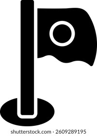 Japan Flag Glyph Icon Vector Design