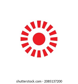 Japan flag icon emblem vector logo design