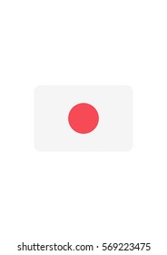 Japan flag icon, Vector