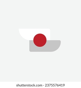 Japan flag icon vector illustration