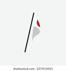 Ilustración vectorial del icono de la bandera de Japón