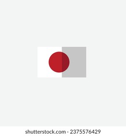 Japan flag icon vector illustration